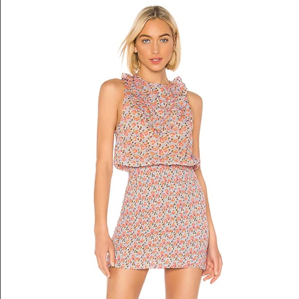 FREE PEOPLE I’m Your Favorite Floral Mini Shirred